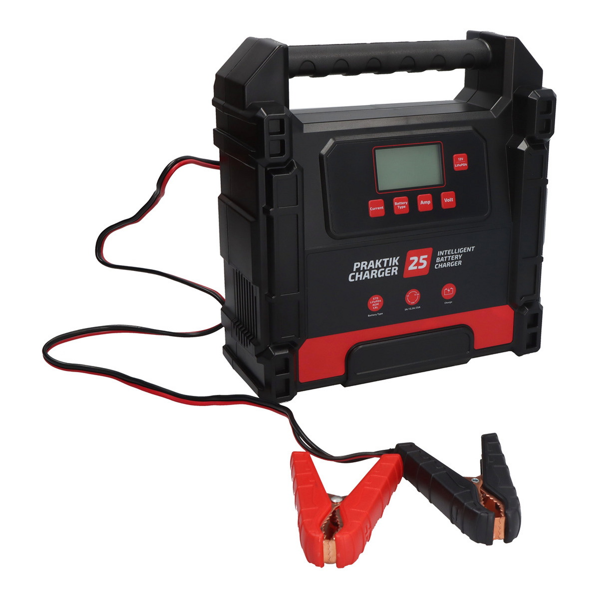 (EN) Battery charger PRAKTIK CHARGER 25 LCD, напруга зарядки: 12/24 В, зарядний струм: 25А, напруга джерела живлення: 230В, тип аккумулятора: AGM/EFB/GEL/LiFePO4/MF/WET фото 4