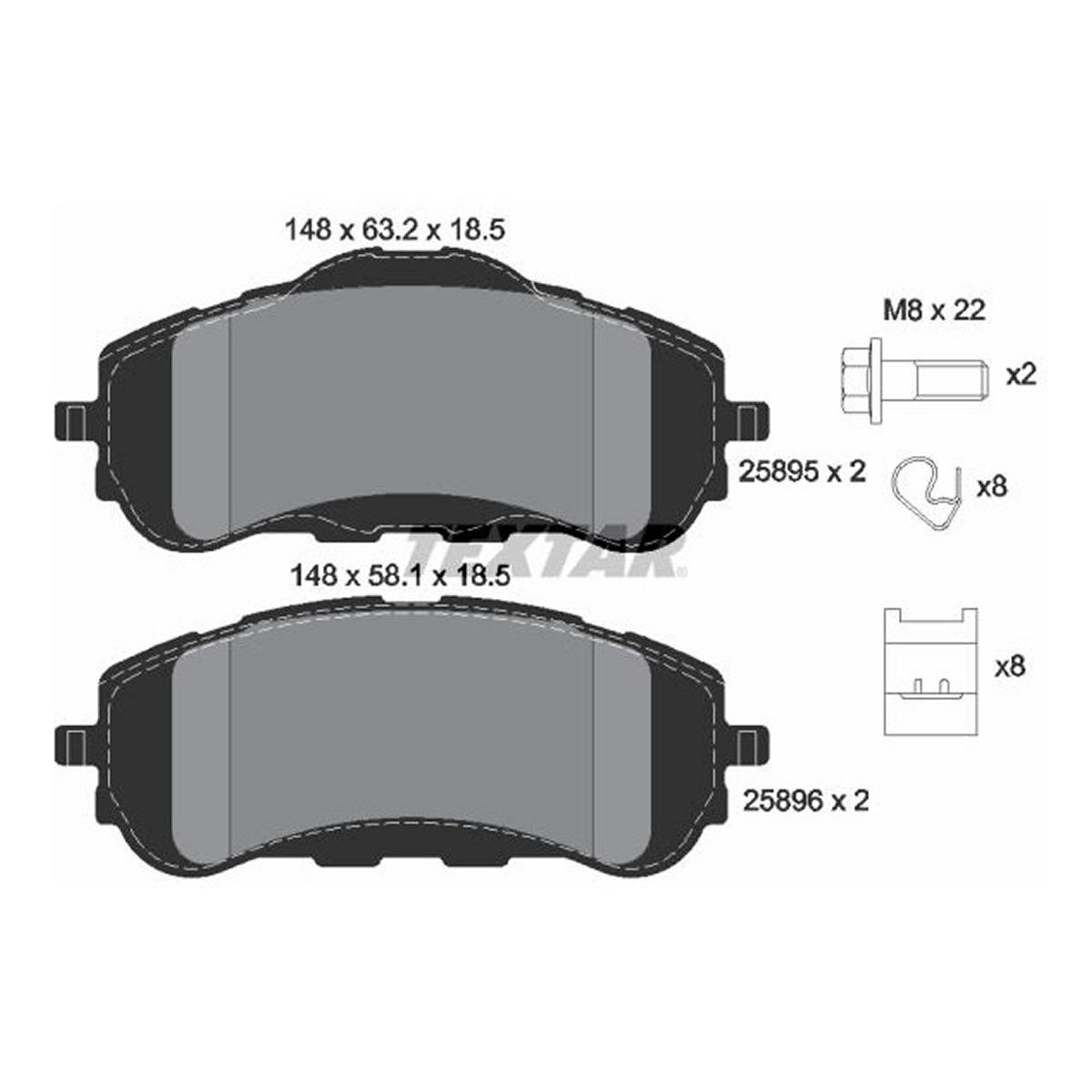 Комплект гальмівних колодок передн , CITROEN BERLINGO, FIAT DOBLO, OPEL ASTRA L, COMBO, COMBO E TOUR / LIFE, PEUGEOT 308, 308 II, 308 III, PARTNER, RIFTER, TOYOTA PROACE CITY 1.2-Electric 09.13- фото 3