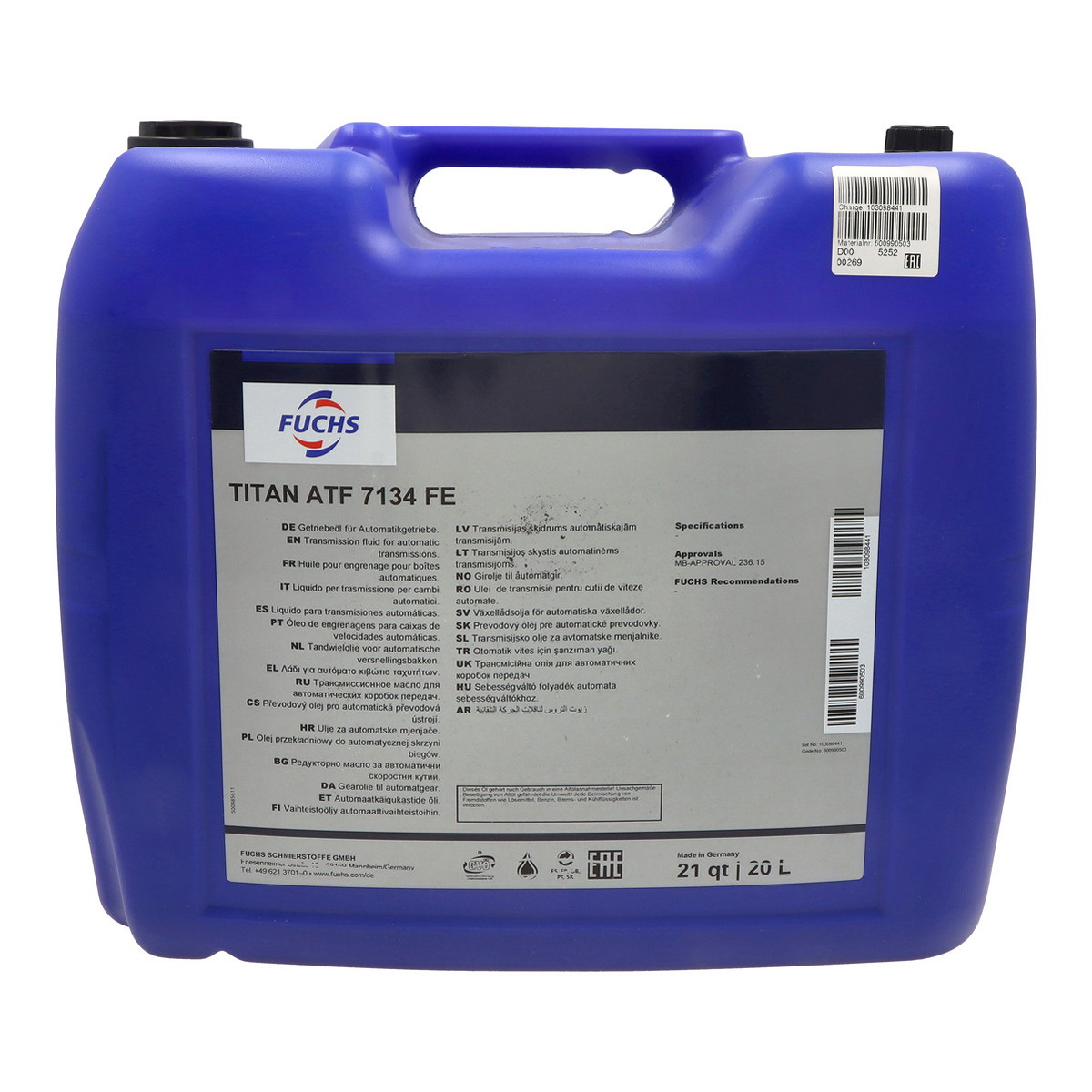 Олива для автоматичних трансмісій TITAN (20L) , MB 236.15 фото 4