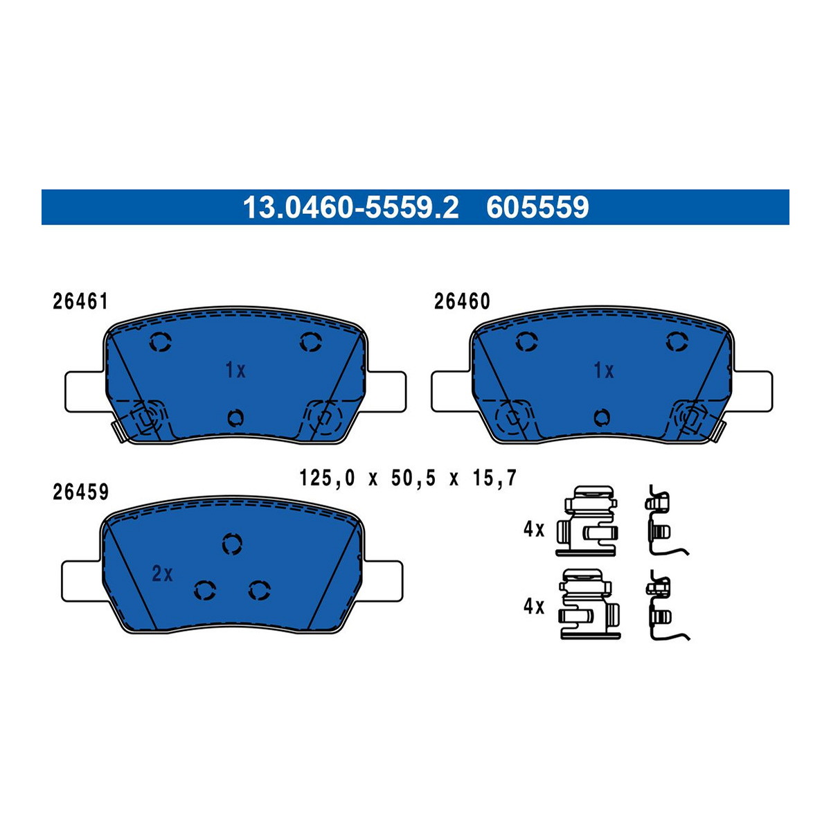 Комплект гальмівних колодок задн , HYUNDAI SANTA FE IV, SANTA FE V, KIA CARNIVAL IV, SORENTO IV 1.6H-3.5 07.19- фото 4