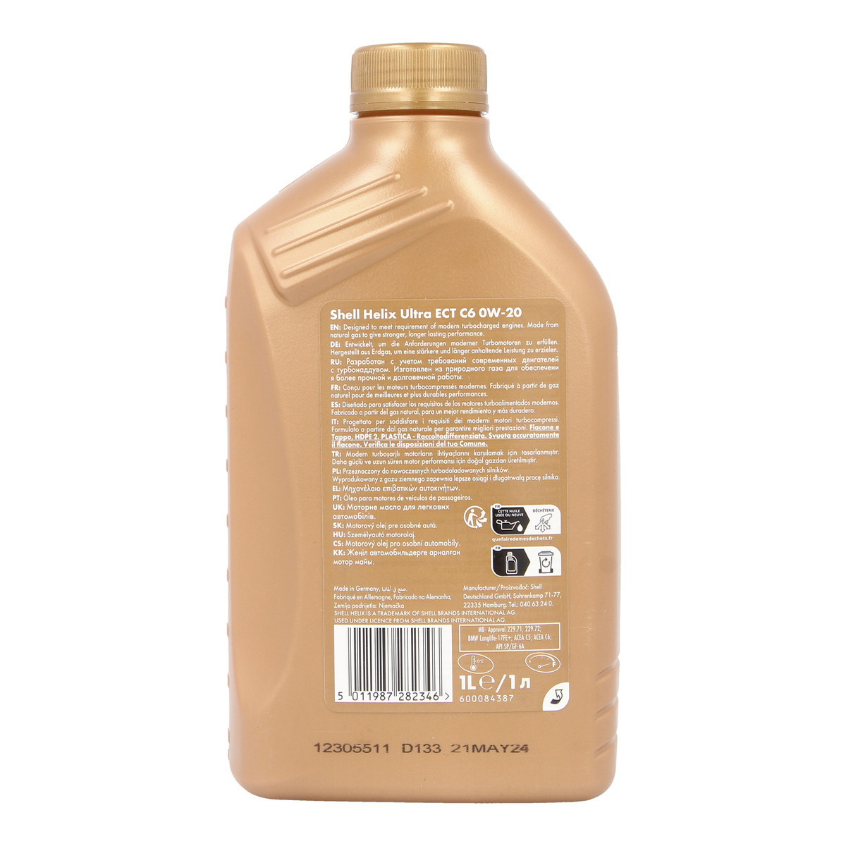 Моторна олива Helix (1L) 0W20 ((EN) ULTRA) ,API ILSAC GF-6A, SP, ACEA C5, C6, BMW LL-17 FE+, FIAT 9.55535 CR1, FIAT 9.55535 GSX, FORD M2C954 A1, MB 229.71, MB 229.72 фото 4