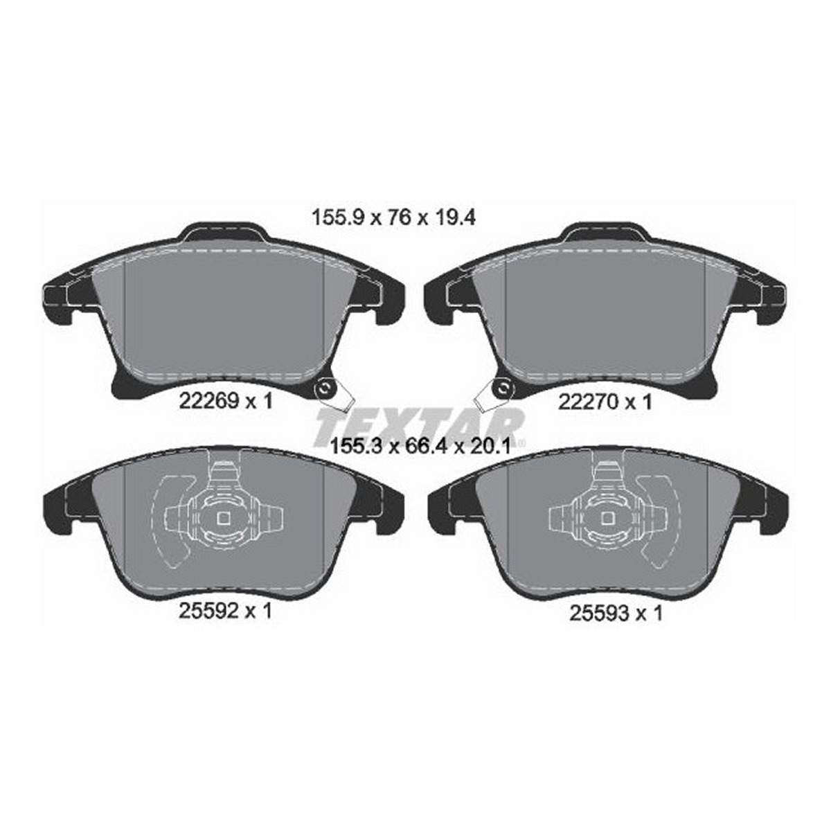 Комплект гальмівних колодок передн , FORD GALAXY III, GALAXY MK III, MONDEO V, S-MAX, SMART FORFOUR 1.0-2.5H 01.04-04.23 фото 3