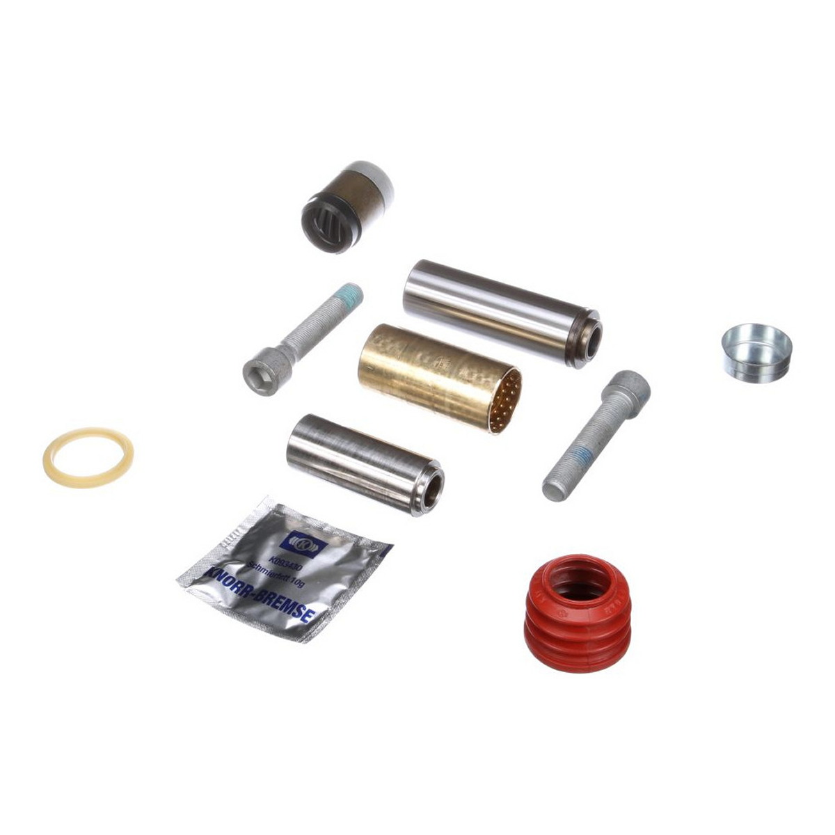 Ремкомплект гальмівного супорта ((EN) Guide bar repair kit with seals) задн/передн лів/прав SK, SN MERCEDES DCA, TE, TZ, SAF PU, JOST DCA фото 3