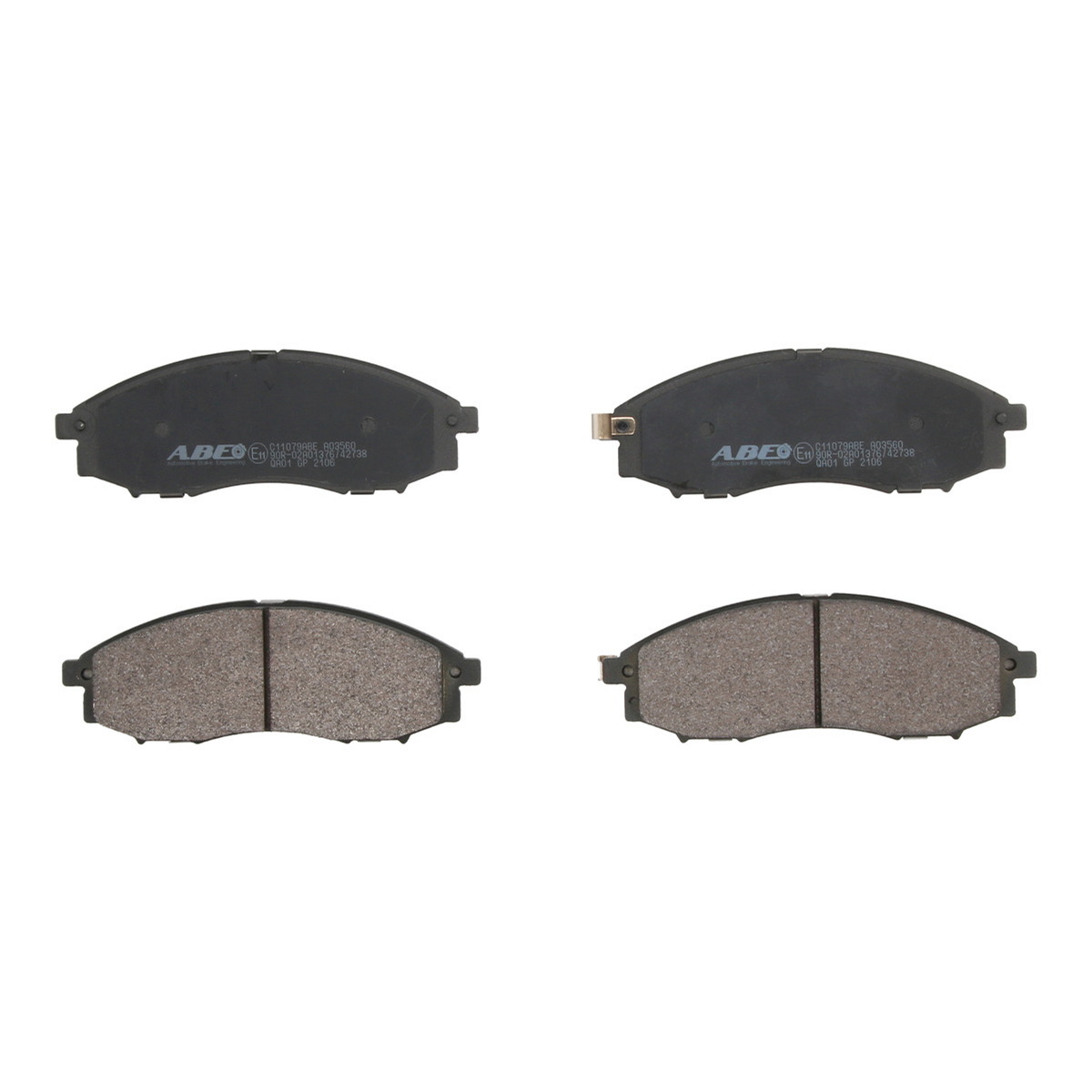 Комплект гальмівних колодок передн , NISSAN CEDRIC, MURANO II, NAVARA, NAVARA NP300, NP300, PATHFINDER II, PICK UP, PRIMERA, QASHQAI I, SERENA, TERRANO II, URVAN, VANETTE 1.2-4.0 12.80-