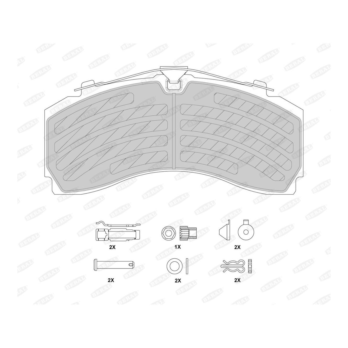 Комплект гальмівних колодок , MERCEDES ACTROS, ACTROS MP2 / MP3, ACTROS MP4 / MP5, ANTOS, AROCS, ATEGO, AXOR 2, ECONIC, ECONIC 2 10.7D-Electric 04.96- фото 4
