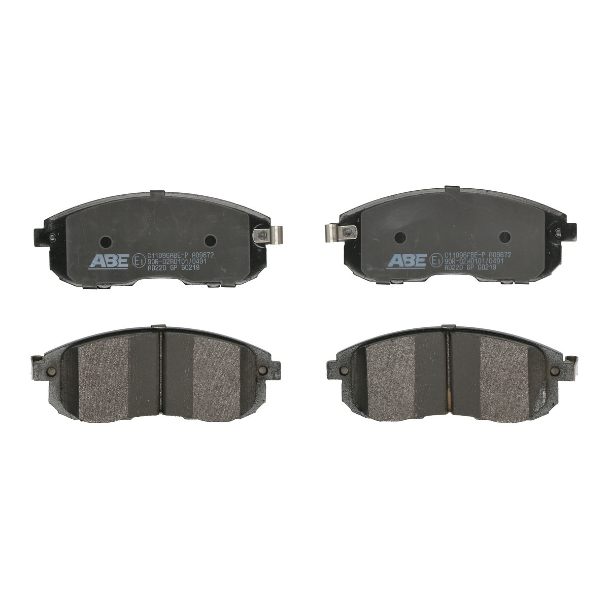 Комплект гальмівних колодок передн , FIAT SEDICI, HONDA CIVIC VIII, INFINITI G, NISSAN 200SX, ALTIMA, AVENIR, CUBE, JUKE, MAXIMA / MAXIMA QX V, MAXIMA VI, MURANO II, PRIMERA 1.2-3.6 09.88-