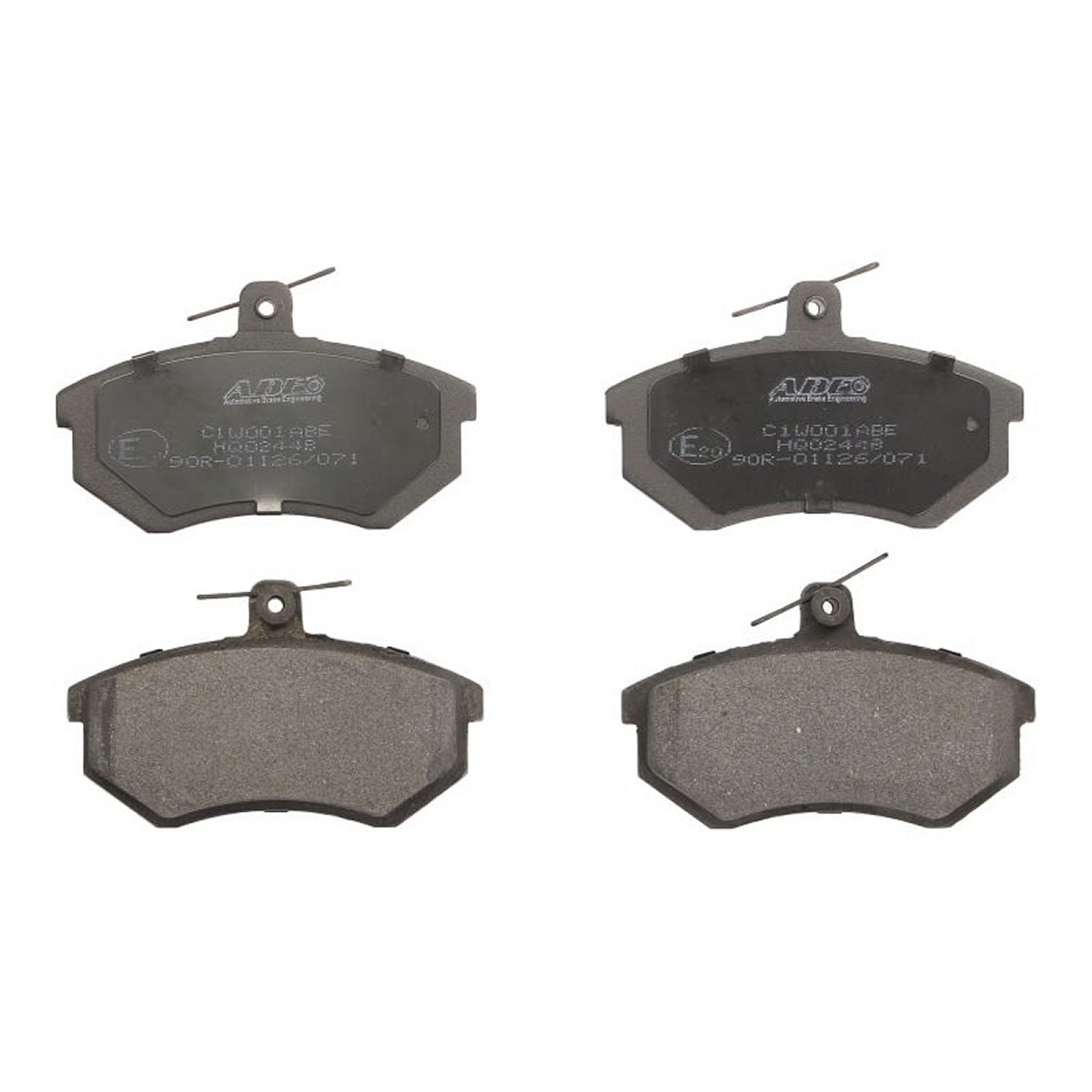 Комплект гальмівних колодок передн , AUDI 100 C2, 100 C3, 200 C2, 200 C3, 80 B2, 80 B3, 80 B4, 90 B3, A4 B5, A4 B6, CABRIOLET B3, COUPE B2, COUPE B3, QUATTRO, CHERY A3, COWIN 5 1.4-2.9 07.77-