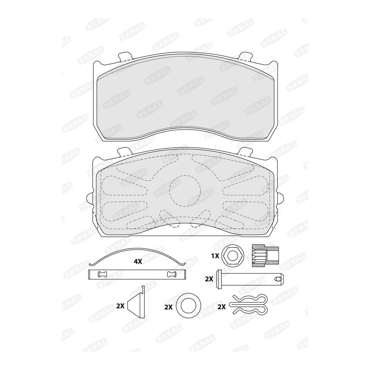 Комплект гальмівних колодок задн/передн KNORR SB/SN5 MAN L2000, TGL I, TGL II, TGS I, MERCEDES ACCELO, ACTROS MP2 / MP3, ACTROS MP4 / MP5, ANTOS, ATEGO, ATEGO 2, ATEGO 3 471.943-OM936.971 06.93- фото 4