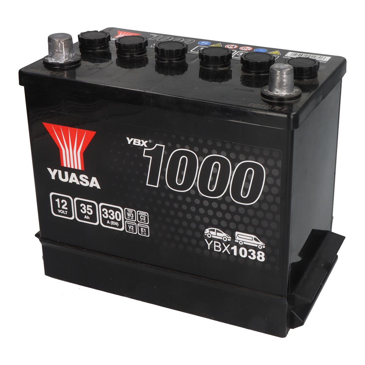 Акумулятор YUASA 12В 35Агод./330А YBX1000 CaCa (L+ стандартні клеми) 243x135x202 B11 (пусковий) фото 5