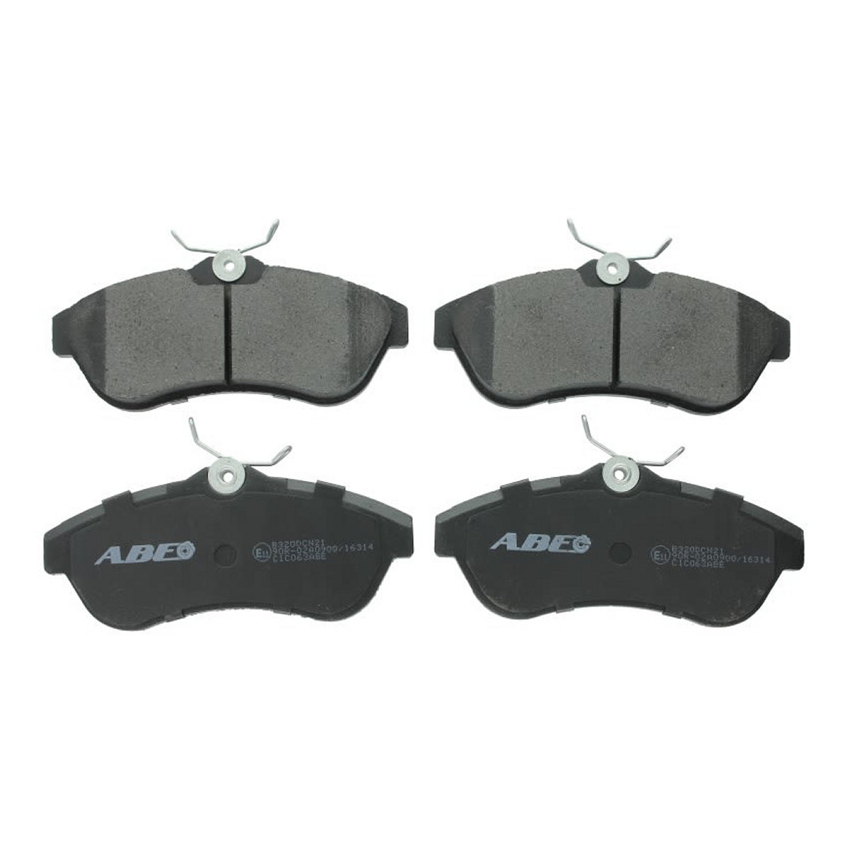 Комплект гальмівних колодок передн , CITROEN C2, C2 ENTERPRISE, C3 I, C3 II, C3 PLURIEL 1.4-1.6D 02.02-