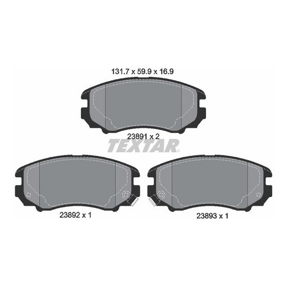 Комплект гальмівних колодок передн , HYUNDAI COUPE II, ELANTRA III, ELANTRA IV, SONATA IV, SONATA V, TIBURON, TUCSON, KIA MAGENTIS I, MAGENTIS II, OPTIMA, SOUL I, SPORTAGE II 1.6-2.7 06.00-12.15 фото 5