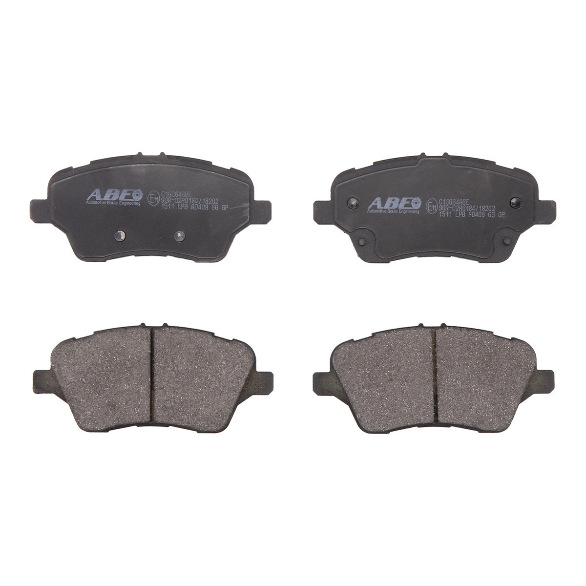 Комплект гальмівних колодок передн , FORD B-MAX, ECOSPORT, FIESTA, FIESTA VI, FIESTA VII, TOURNEO COURIER B460, TRANSIT COURIER B460 1.0-1.6D 06.08-