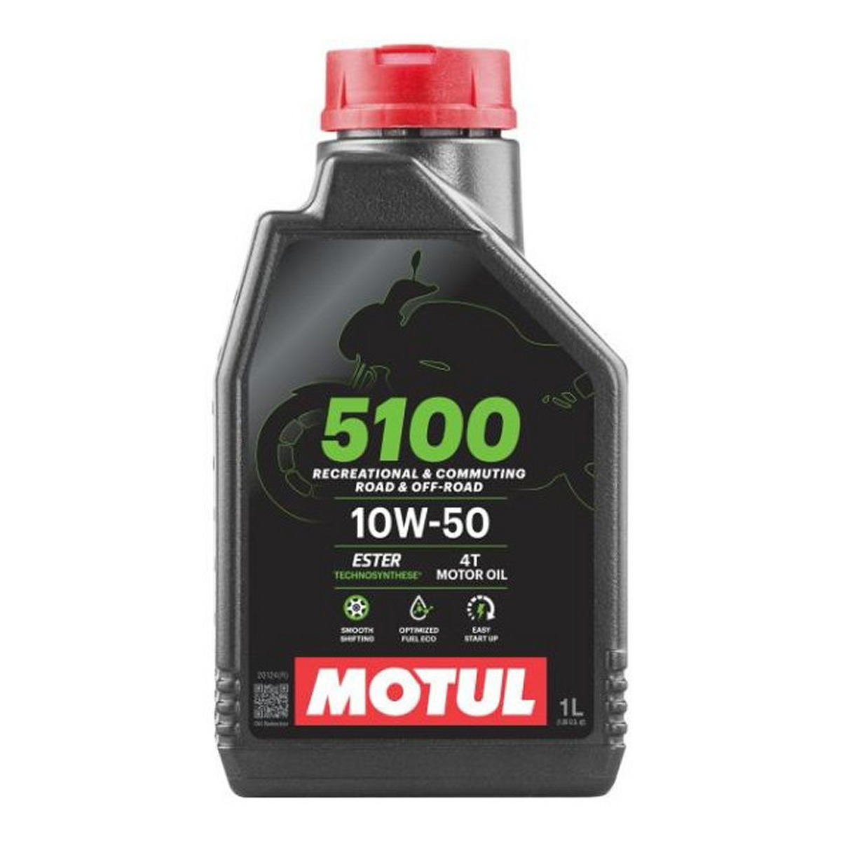 Олива для чотиритактних двигунів MOTUL 5100 10W50 1л, API SM JASO MA-2 Напівсинтетична збагачений ефірами
