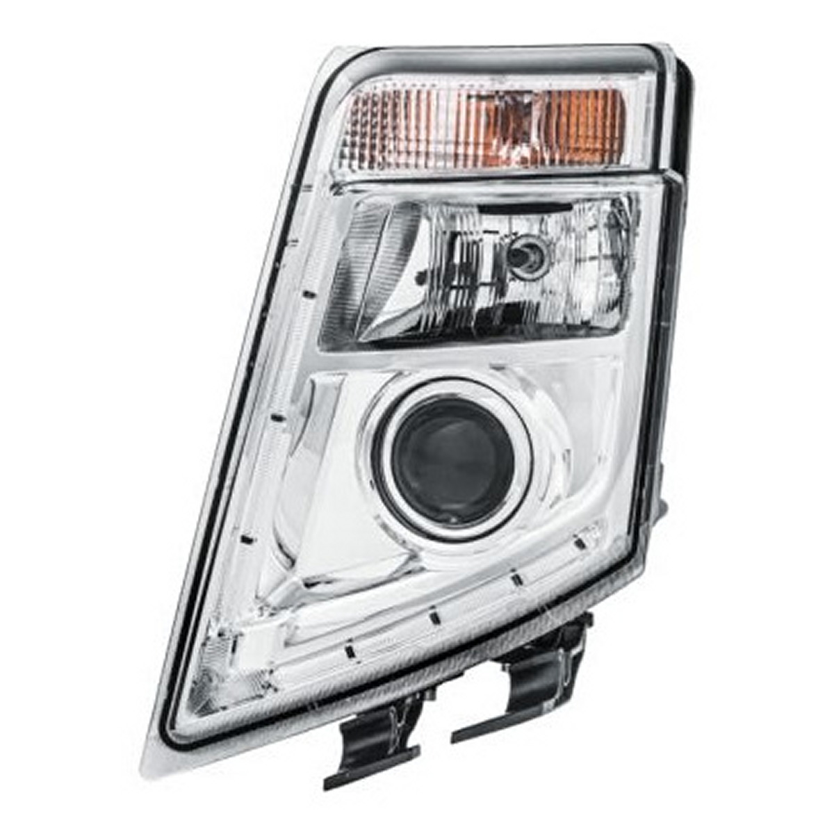 Фара лів (H7/H7/LED/PY21W, ручн, без мотора, колір відбивача: хром, колір повороту: прозор) VOLVO FH, FH II, FH16, FM 09.05- фото 5