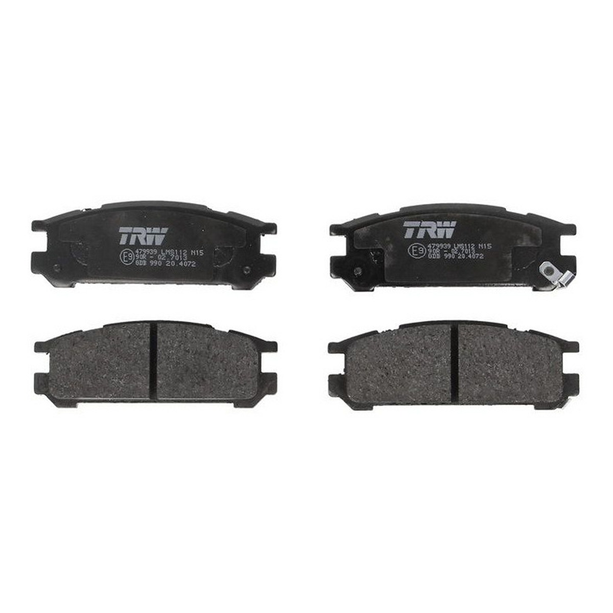 Комплект гальмівних колодок задн , SUBARU IMPREZA, LEGACY I, LEGACY II, LEGACY III, LEGACY OUTBACK, SVX 1.6-3.3 01.89-08.03