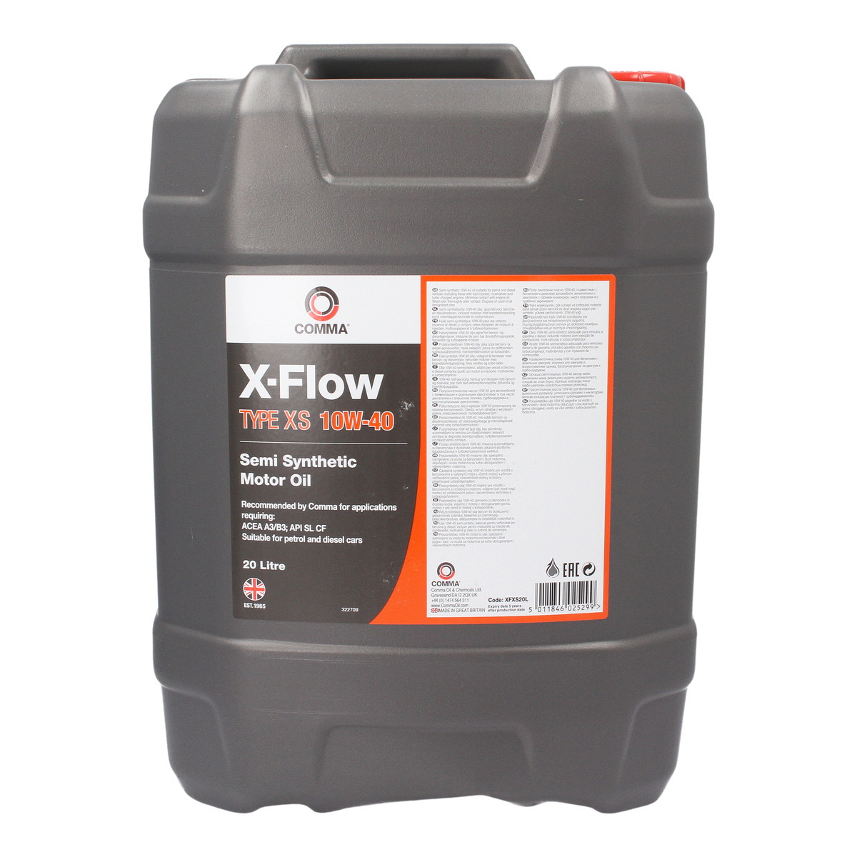 Моторна олива X-FLOW (20L) 10W40 ,API CF, SL, ACEA A3, B3