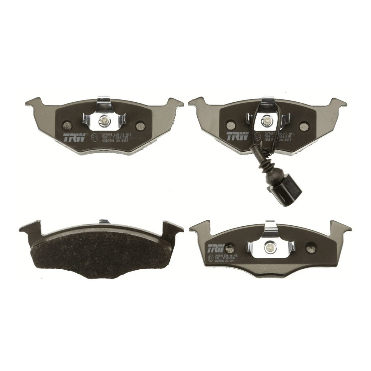 Комплект гальмівних колодок передн , SKODA FABIA I, FABIA I PRAKTIK, FABIA II, VW POLO IV 1.0/1.2/1.4 12.99-12.14