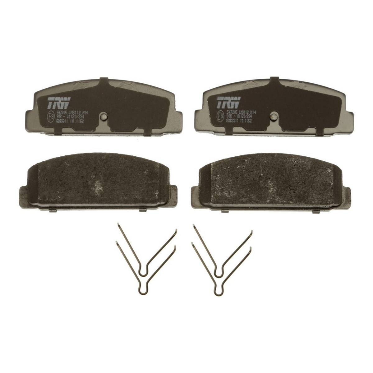 Комплект гальмівних колодок задн (з комплектуючими), MAZDA 323 F V, 323 F VI, 323 S VI, 6, 626 V, PREMACY 1.3-2.5 08.94-07.13