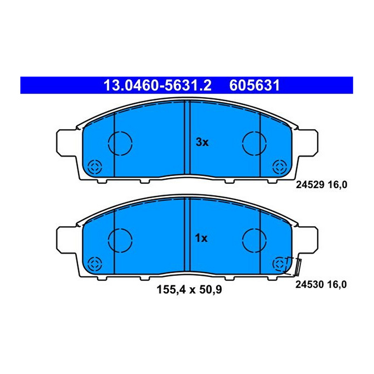 Комплект гальмівних колодок передн , FIAT FULLBACK, MITSUBISHI L200, L200 / TRITON, PAJERO SPORT II 2.4D-3.5 11.05- фото 4