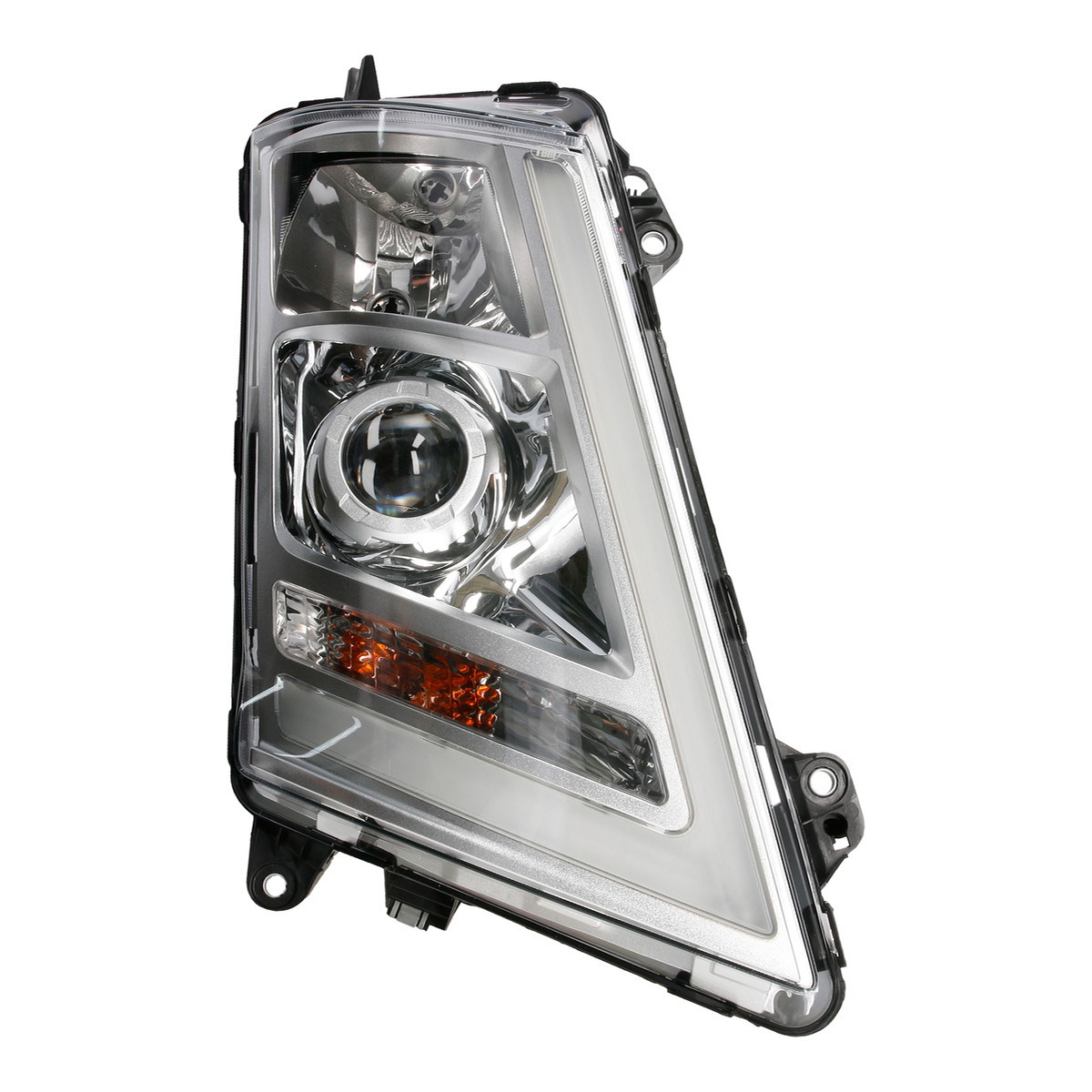 Фара прав (D1S/H1/LED/PY21W, ручн, колір відбивача: хром, колір повороту: прозор) VOLVO FH II 01.12- фото 3