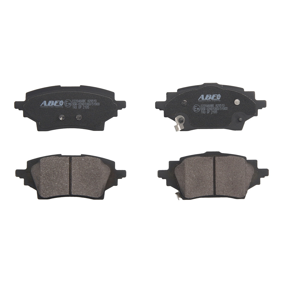 Комплект гальмівних колодок задн , MAZDA 2, SUZUKI SWACE, TOYOTA C-HR, COROLLA, YARIS 1.2-2.0H 10.16-