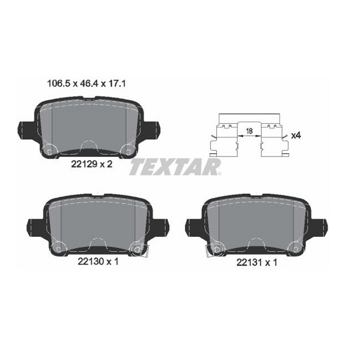 Комплект гальмівних колодок задн , CHEVROLET BOLT, VOLT, OPEL AMPERA-E, ASTRA K, INSIGNIA B, INSIGNIA B COUNTRY, INSIGNIA B GRAND SPORT 1.0-Electric 06.15- фото 3