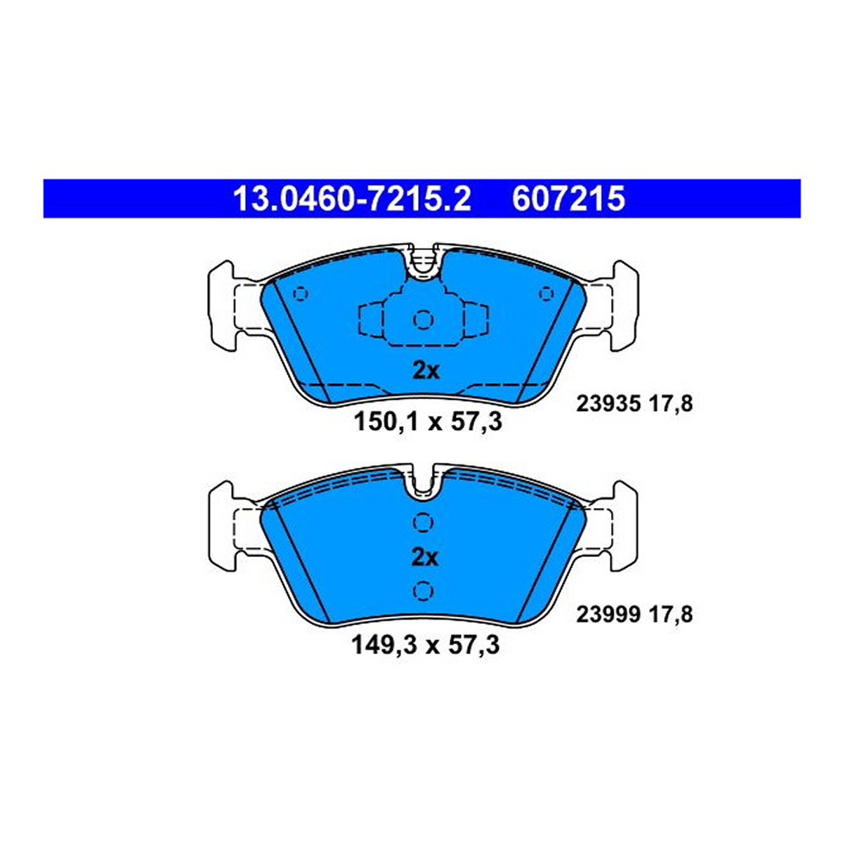 Комплект гальмівних колодок передн , BMW 1 (E81), 1 (E87), 3 (E90) 1.6/2.0/2.0D 06.04-12.11 фото 4