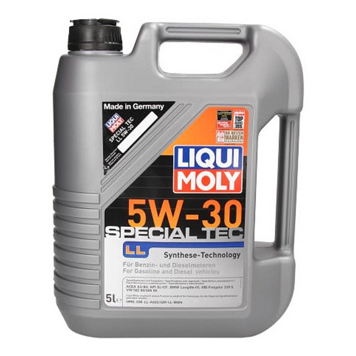 Моторна олива (5L) 5W30 ,API CF, ILSAC GF-5, SL, ACEA A3, B4, GM LL-B-025, MB 229.5, OPEL LL-B-025, VW 502.00, VW 505.00