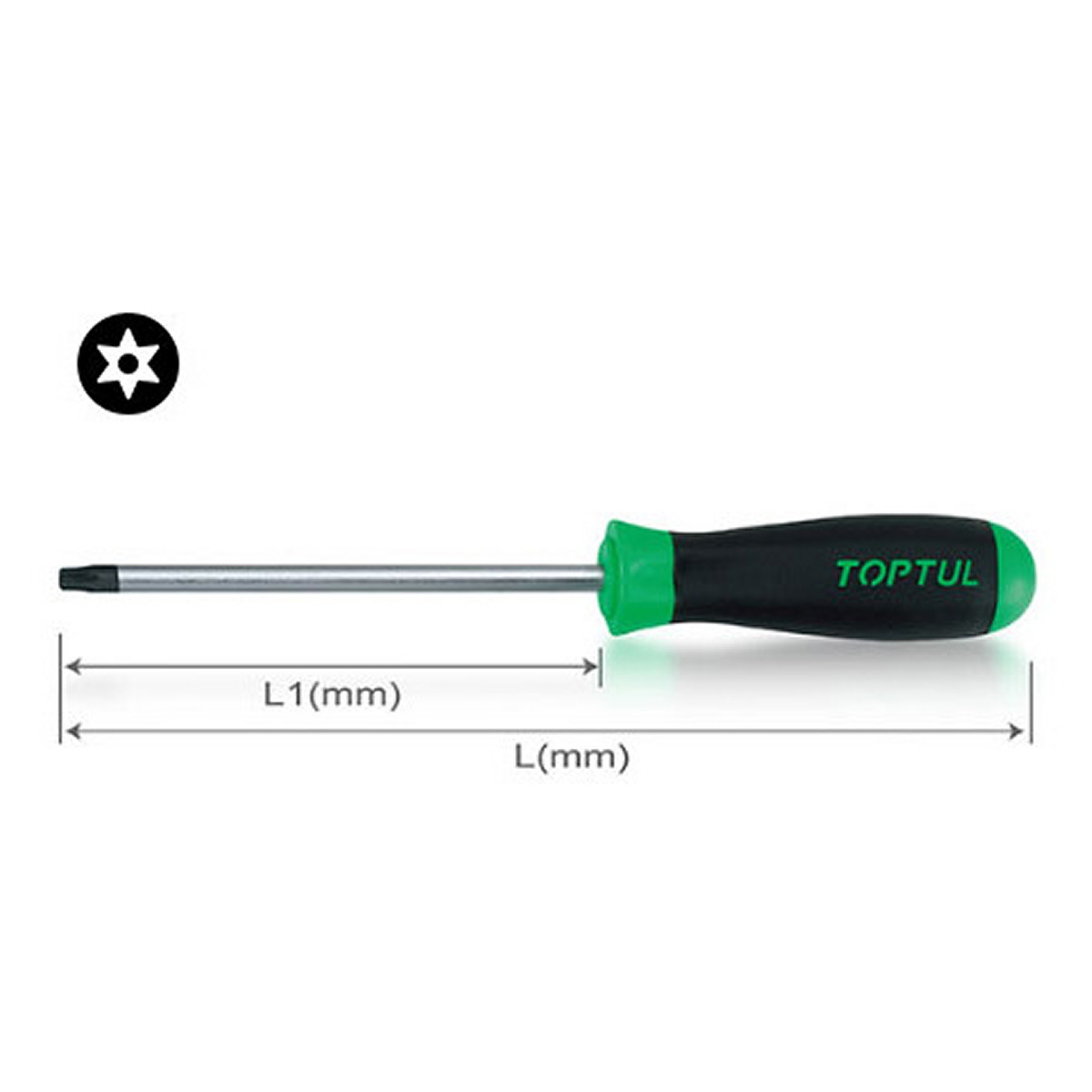 Викрутка (викрутка torx) TORX Tamper, розмір: T20H, довжина: 100 мм, довжина 2: 205 мм фото 4