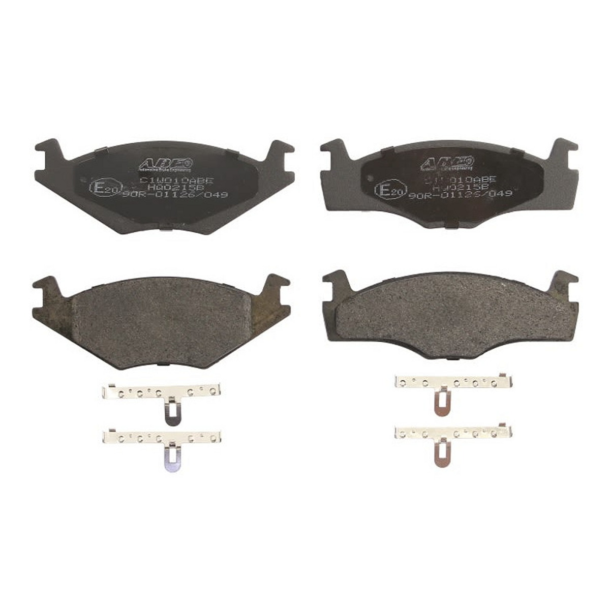 Комплект гальмівних колодок передн , AUDI 80 B2, SEAT CORDOBA, CORDOBA VARIO, IBIZA II, VW GOLF I, GOLF II, JETTA I, JETTA II, PASSAT B1, PASSAT B2, POLO, POLO III CLASSIC 1.3-2.2 05.73-09.02