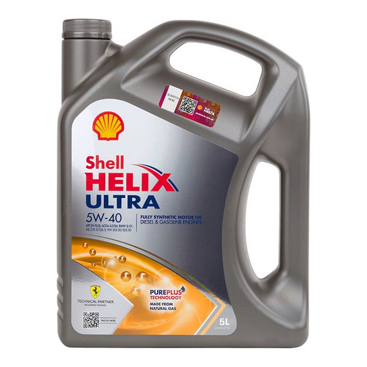Моторна олива Helix (5L) (4,6 KG) 5W40 ,API SN+, ACEA A3, B3, B4, BMW LL-01, CHRYSLER MS-10725, CHRYSLER MS-12991, FIAT 9.55535 N2, FIAT 9.55535 Z2, MB 226.5, MB 229.5, PORSCHE A40, PSA B71 2296, RENA
