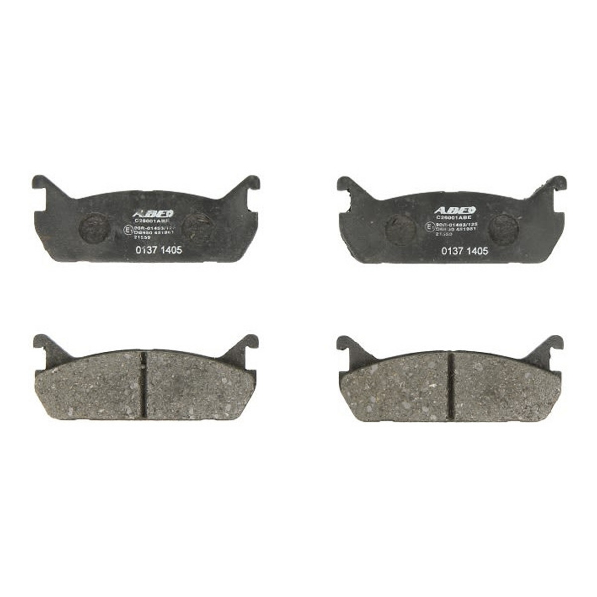 Комплект гальмівних колодок задн , DAIHATSU APPLAUSE I, APPLAUSE II, MAZDA 323 C IV, 323 F IV, 323 P V, 323 S IV, 323 S VI, 6, MX-5 I, MX-5 II, SUZUKI BALENO 1.3-2.3 06.89-10.05
