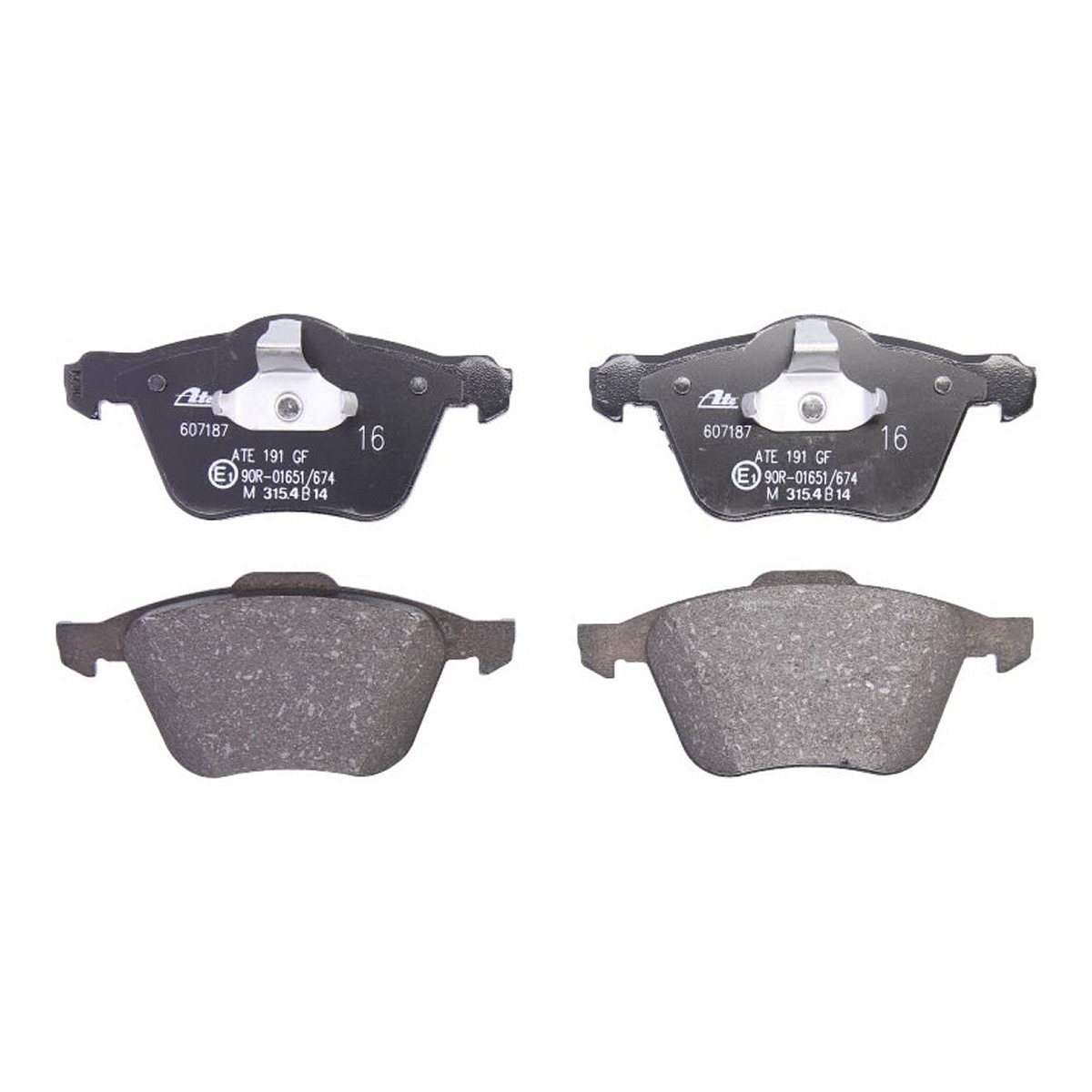 Комплект гальмівних колодок передн , VOLVO S60 I, S80 I, V70 II, XC90 I 2.0-4.4 05.98-12.14