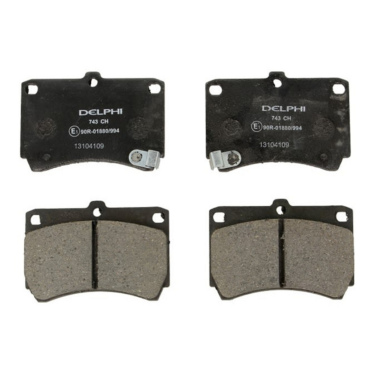 Комплект гальмівних колодок передн , KIA AVELLA, RIO I, MAZDA 121 II, 323 C IV, 323 C V, 323 F IV, 323 F V, 323 P V, 323 S IV, 323 S V, DEMIO, MX-3 1.1-1.8 06.89-02.05