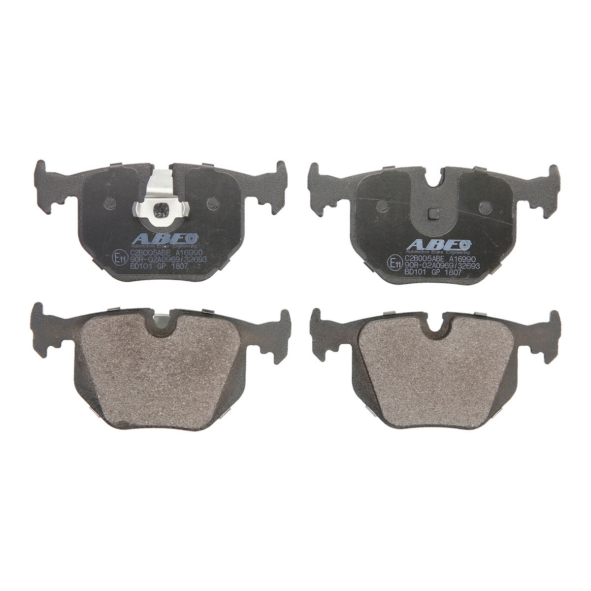 Комплект гальмівних колодок задн , BMW 3 (E46), 5 (E39), 5 (E60), 7 (E38), 7 (E65, E66, E67), X3 (E83), X5 (E53), X6 (E71, E72), Z4 (E85), Z4 (E86), Z8 (E52) 2.0-5.4 03.94-06.14