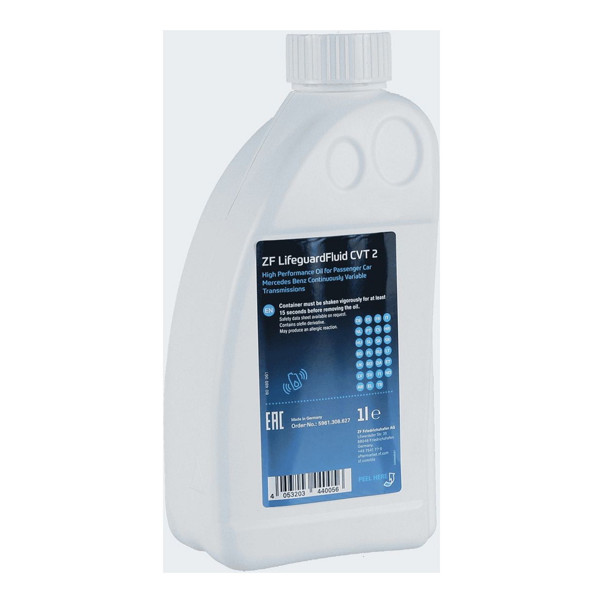 Олива трансмісійна LifeguardFluid CVT 2 1 л ZF LIFEGUARDFLUID CVT 2 1L/MB 236.20 (5961.308.627) ZF