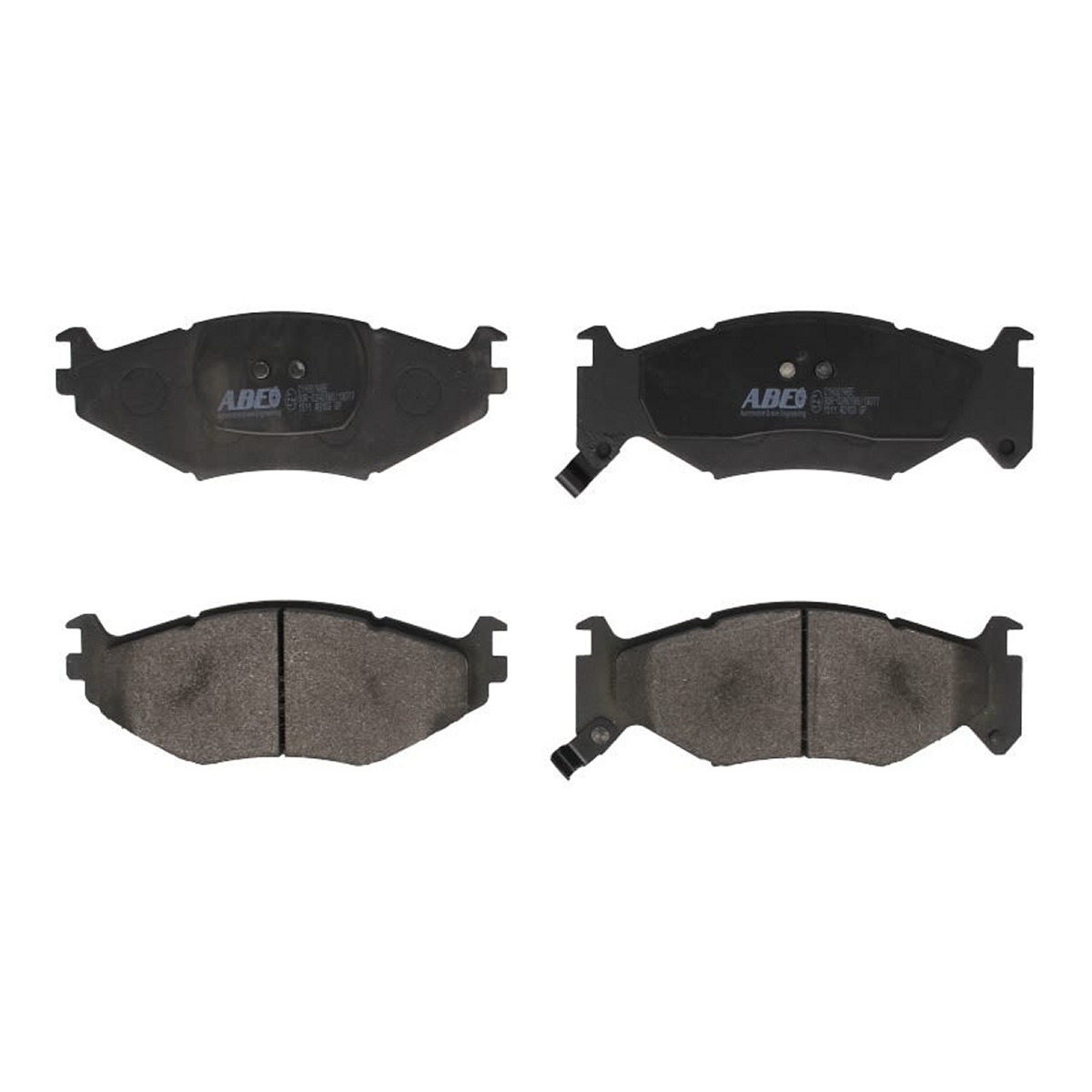 Комплект гальмівних колодок передн , CHRYSLER DAYTONA, LE BARON, SARATOGA, VOYAGER I, VOYAGER II, DODGE CARAVAN, PLYMOUTH VOYAGER 2.2-3.3 09.86-03.01