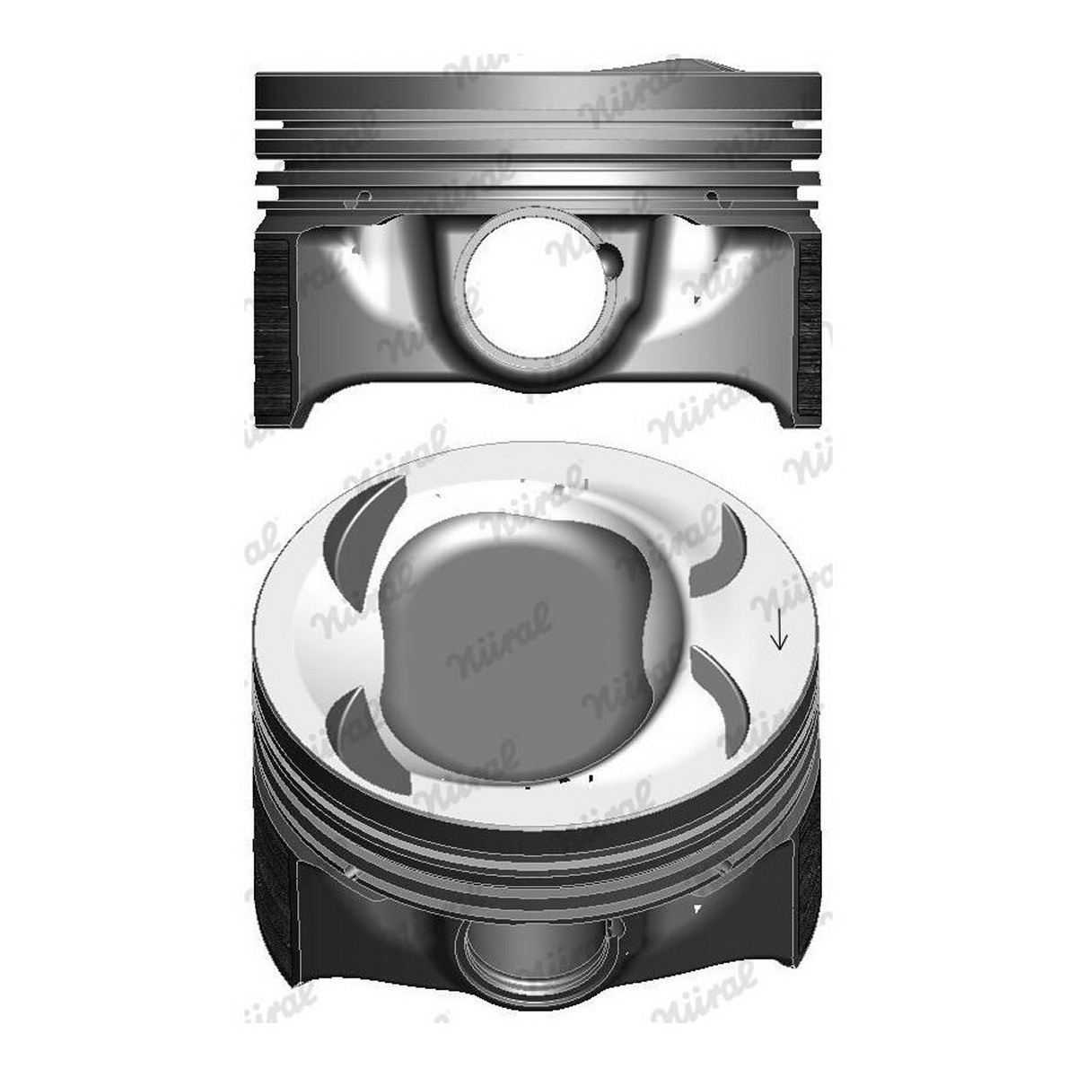 Поршень 76,5 (STD) AUDI A1, SEAT ALHAMBRA, IBIZA IV, IBIZA IV SC, IBIZA IV ST, SKODA FABIA II, VW BEETLE, CC B7, EOS, GOLF PLUS V, GOLF V, GOLF VI, JETTA III, JETTA IV 1.4/1.4CNG 11.05-07.18 фото 3