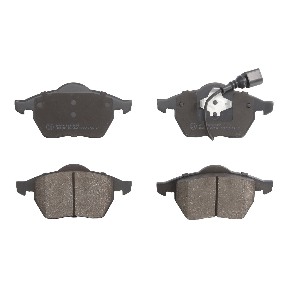 Комплект гальмівних колодок передн , AUDI 100 C4, A1, A3, A4 B5, A4 B6, A6 C4, TT, SEAT IBIZA III, IBIZA IV, IBIZA IV SC, LEON, TOLEDO II, TOLEDO IV, SKODA FABIA I PRAKTIK 1.0-Electric 12.90-