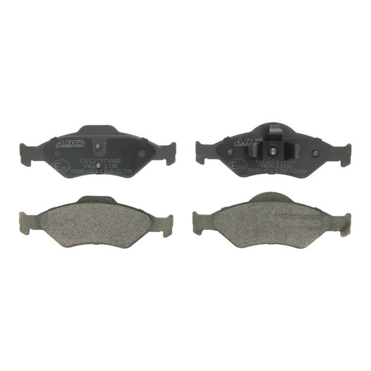 Комплект гальмівних колодок передн , FORD COURIER, ESCORT CLASSIC, ESCORT VI, FIESTA, FIESTA III, FIESTA IV, KA, MAZDA 121 III 1.0-2.0 03.89-12.11