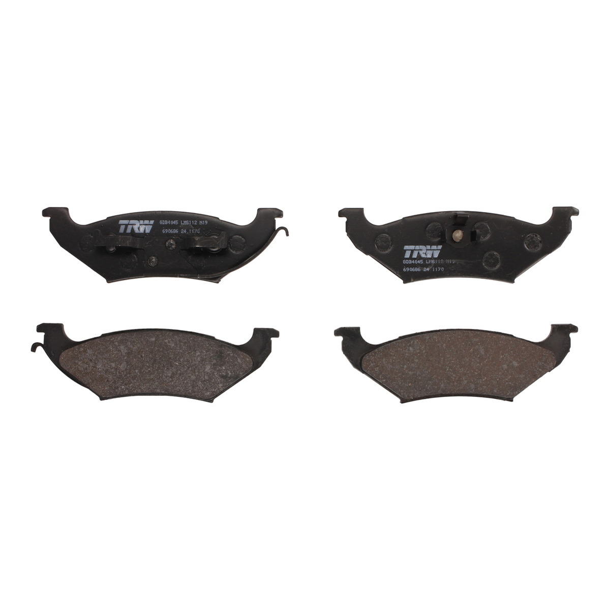 Комплект гальмівних колодок задн , CHRYSLER GRAND VOYAGER III, VOYAGER III, DODGE CARAVAN, LINCOLN CONTINENTAL, CONTINENTAL TOWN CAR, TOWN CAR II, PLYMOUTH VOYAGER 2.0-4.6 10.90-12.02