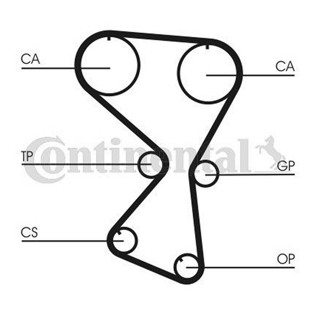 Ремінь ГРМ HYUNDAI H-1, H-1 / STAREX, SANTA FÉ I, SONATA IV, KIA SORENTO I 2.4 03.98-06.09
