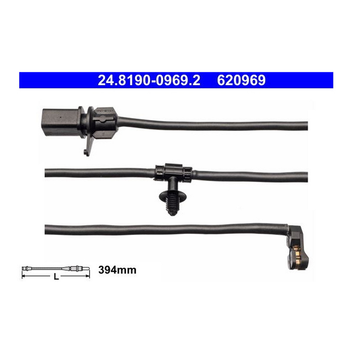 Датчик износа тормозных колодок (задних) Audi A6/A7/A8/Q7/Q8 15- (L=394mm) фото 8