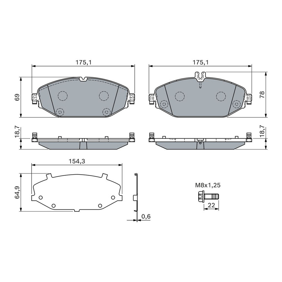 Колодки тормозные (передние) MB C-class (W205/S205/C205) 13-/E-class (W213/S213/C238) 16- фото 8