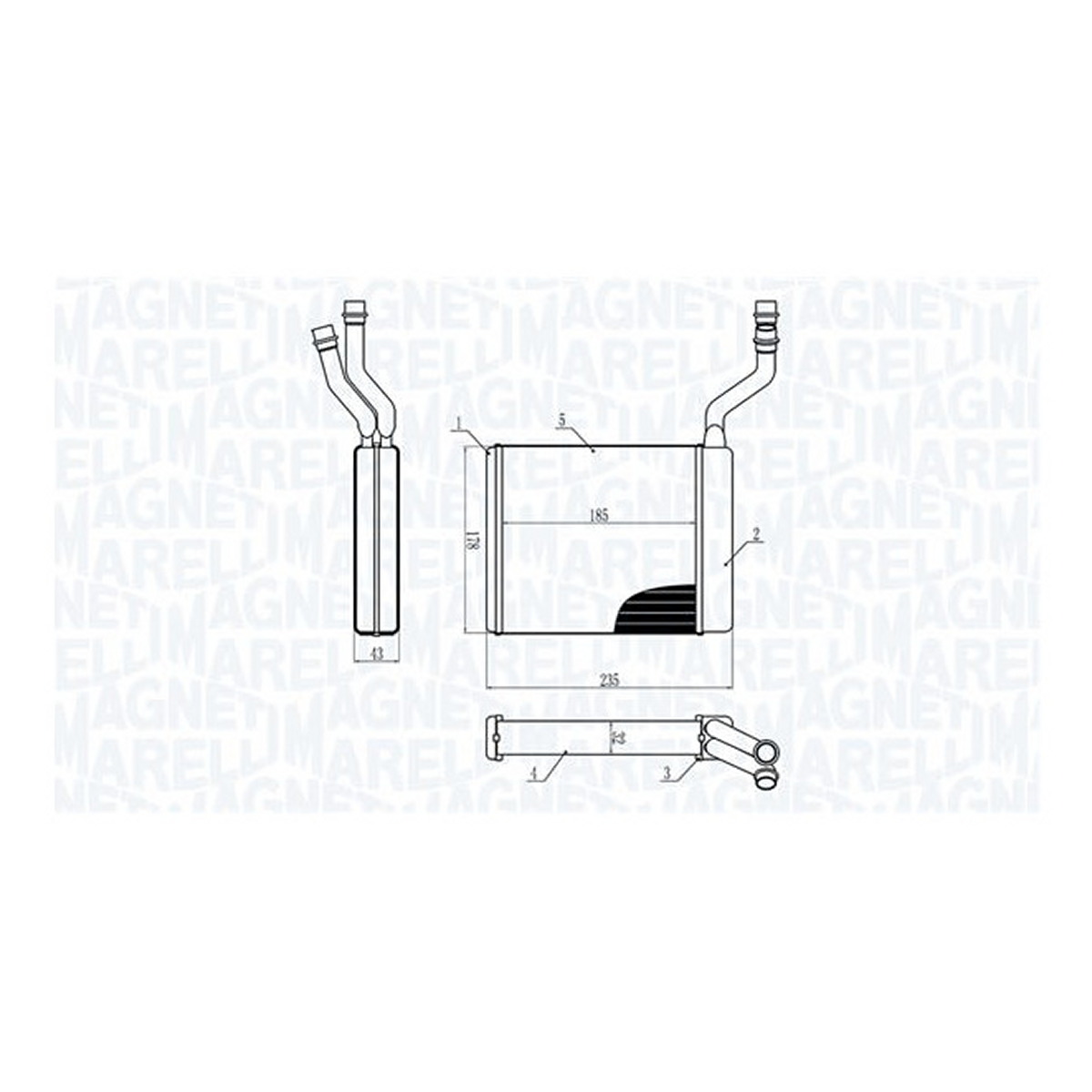 Радіатор пічки VOLVO C30, C70 II, S40 II, V50, FORD C-MAX, FOCUS C-MAX, FOCUS II, KUGA I, MAZDA 3, 5 1.3-Electric 10.03-06.13 фото 4