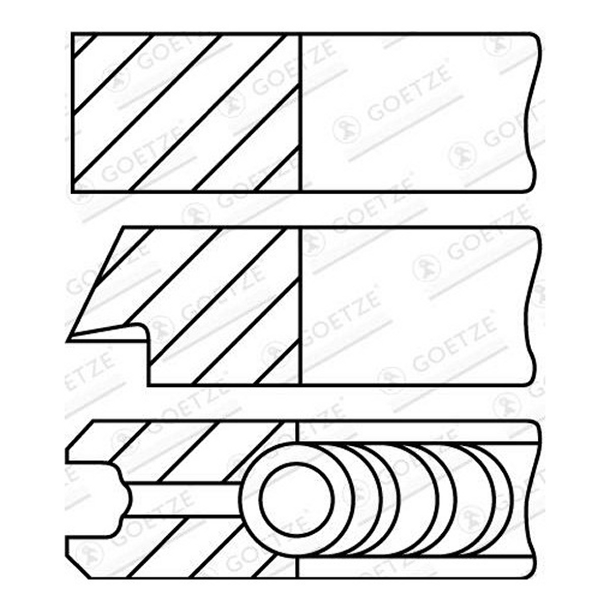 83 (STD) 1-26-231 Комплект поршньових кілець CITROEN BX, EVASION, XANTIA, XSARA, ZX, FIAT ULYSSE, PEUGEOT 306, 309 II, 405 I, 405 II, 406, 806, EXPERT, PARTNER 1.8/1.9 06.87-10.04 фото 3