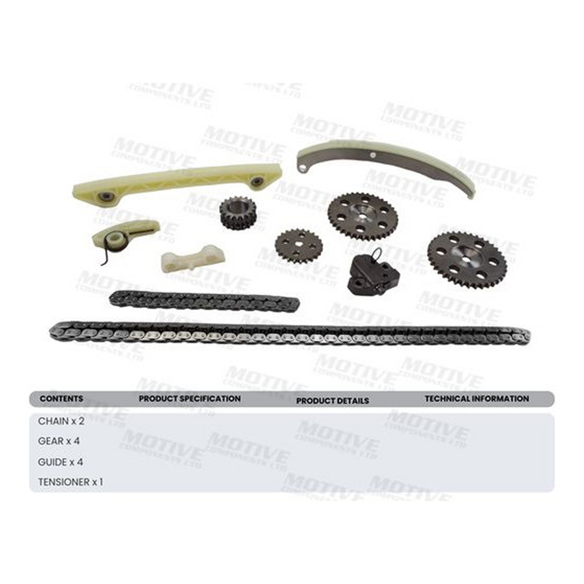 Комплект ГРМ (ланцюг + шестерня) VOLVO C30, S40 II, V50, V70 III, FORD C-MAX, FIESTA V, FOCUS C-MAX, FOCUS II, GALAXY II, GALAXY MK II, MAVERICK, MONDEO III, MONDEO IV, S-MAX 1.8-2.3 10.00- фото 5