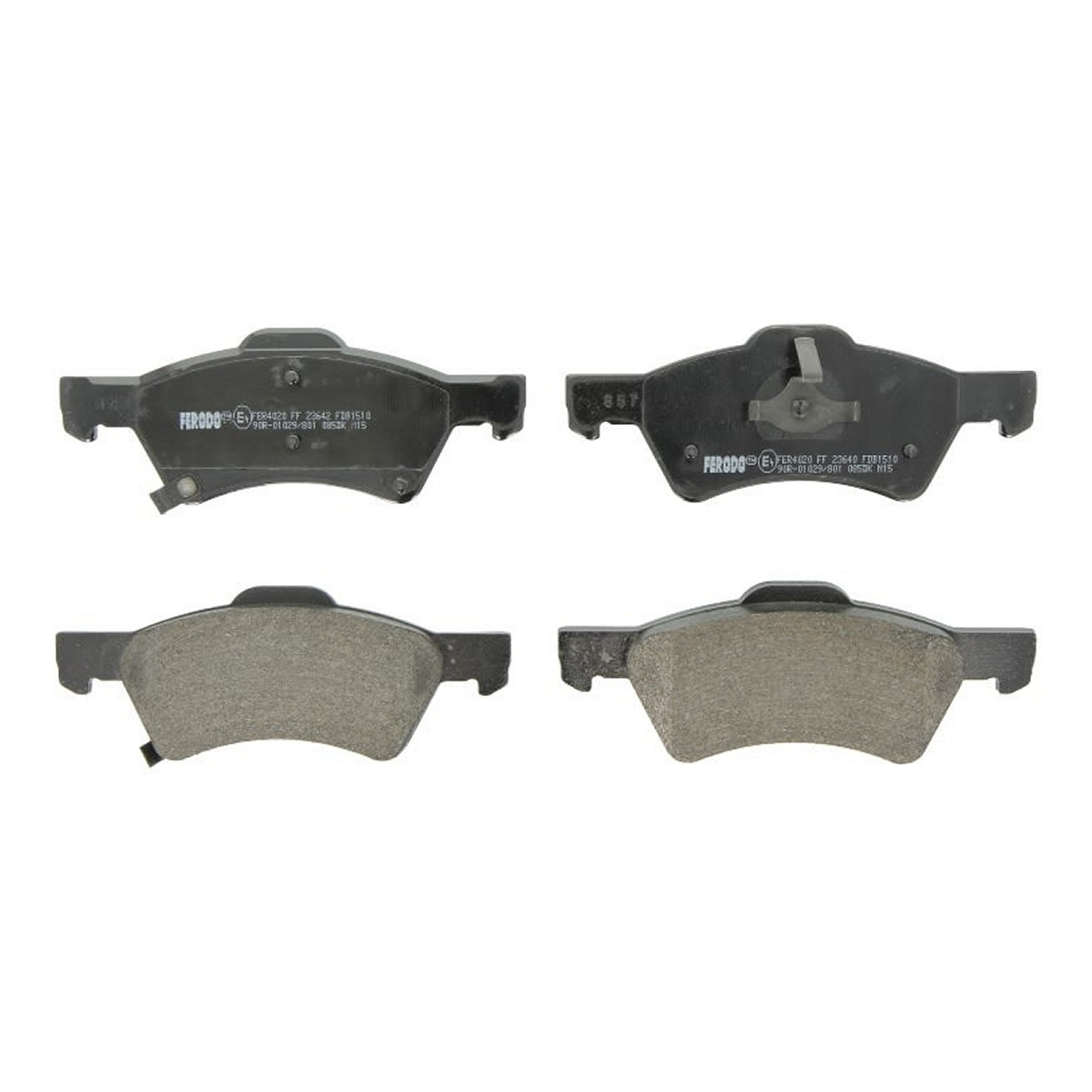 Комплект гальмівних колодок передн (із замком), CHRYSLER RAM VAN, VOYAGER III, VOYAGER IV, DODGE CARAVAN, KAWASAKI Z, Z/ZG, SUZUKI GS, GSX, GV 0.5-3.8 1974-07.09