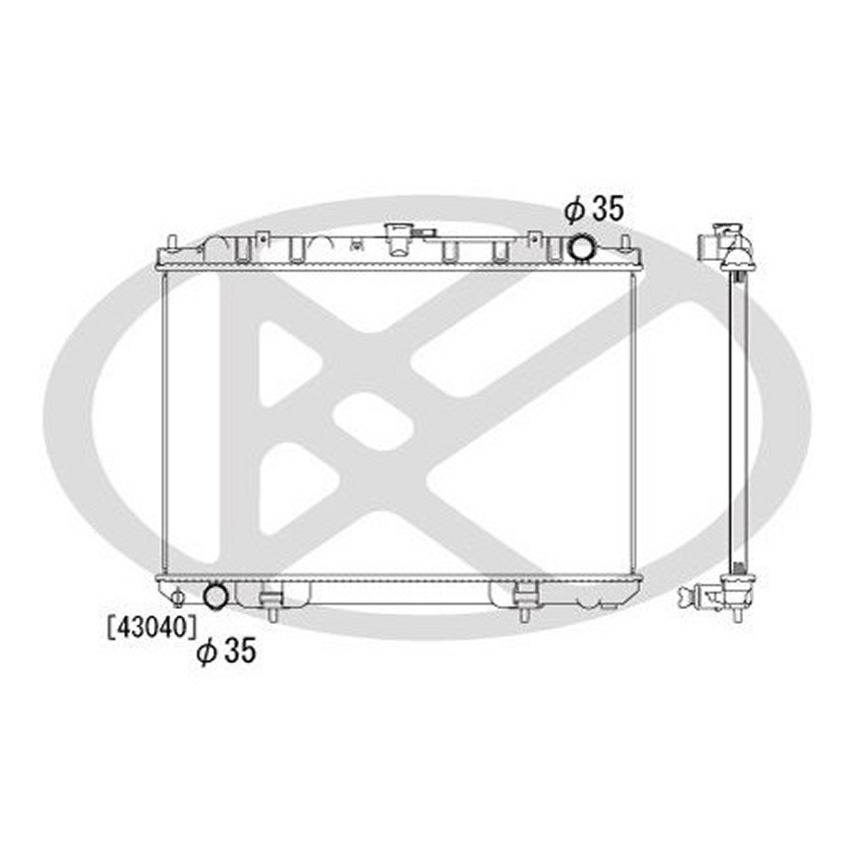 Радіатор двигуна NISSAN X-TRAIL I 2.2D 06.01-01.13 фото 4
