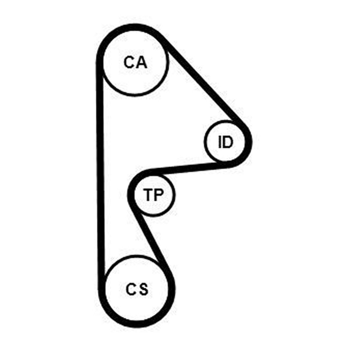 Ремінь ГРМ HONDA CIVIC VII, LOGO 1.3-1.5 03.99-09.05